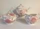 Johnson Bros. Rose Chintz Teapot, Sugar Bowl & Creamer Made In England