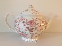 Johnson Bros. Rose Chintz Teapot, Sugar Bowl & Creamer Made in England