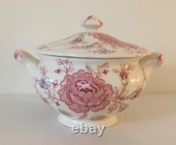 Johnson Bros. Rose Chintz Teapot, Sugar Bowl & Creamer Made in England