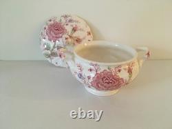 Johnson Bros. Rose Chintz Teapot, Sugar Bowl & Creamer Made in England