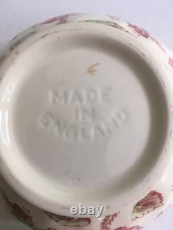 Johnson Bros. Rose Chintz Teapot, Sugar Bowl & Creamer Made in England