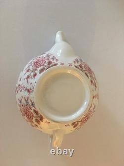 Johnson Bros. Rose Chintz Teapot, Sugar Bowl & Creamer Made in England