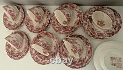 Johnson Bros STRAWBERRY FAIR Tea cups, saucers, and dessert, or bread plates