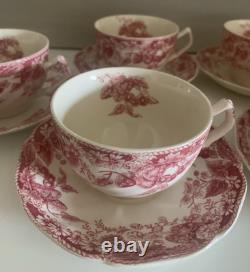 Johnson Bros STRAWBERRY FAIR Tea cups, saucers, and dessert, or bread plates