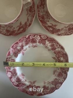Johnson Bros STRAWBERRY FAIR Tea cups, saucers, and dessert, or bread plates