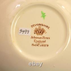 Johnson Bros Set of 7 Coupe Cereal Bowls Devonshire Brown Multicolor 1913+