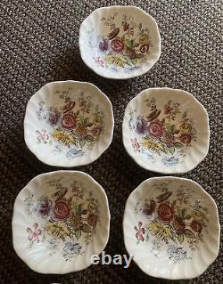 Johnson Bros. Sheraton 7 Square Cereal Bowl Made England Vintage Set Of 9