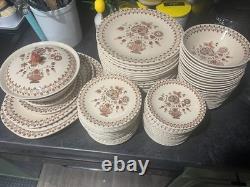 Johnson Bros Stafford Shire Jamestown Hand Engraving Dinnerware Set (110pcs)