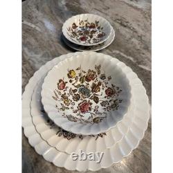 Johnson Bros Staffordshire Bouquet Ironstone Floral Dinnerware Set England 10 pc