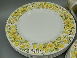 Johnson Bros Sun Valley Ironstone England Dinner Plates cups set Snowhite yellow