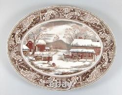 Johnson Bros. THANKSGIVING-BROWN MULTICOLOR 19 Oval Serving Platter