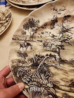 Johnson Bros Tally Ho View Halloo Platter 15.5 X 13 Made In England