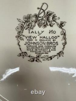 Johnson Bros Tally Ho View Halloo Serving Platter Round 14.25 Made In England