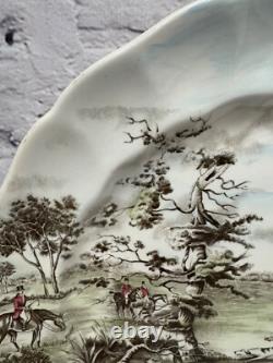 Johnson Bros Tally Ho View Halloo Serving Platter Round 14.25 Made In England