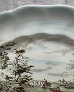 Johnson Bros Tally Ho View Halloo Serving Platter Round 14.25 Made In England