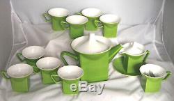 Johnson Bros Tea Set Apple Lime Green MID Century Modern England