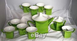 Johnson Bros Tea Set Apple Lime Green MID Century Modern England