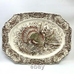 Johnson Bros Thanksgiving 20 Platter Wild Turkeys Native American Windsor Ware