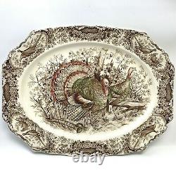 Johnson Bros Thanksgiving 20 Platter Wild Turkeys Native American Windsor Ware