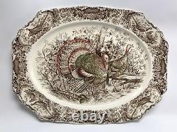 Johnson Bros Thanksgiving 20 Platter Wild Turkeys Native American Windsor Ware