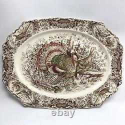 Johnson Bros Thanksgiving 20 Platter Wild Turkeys Native American Windsor Ware