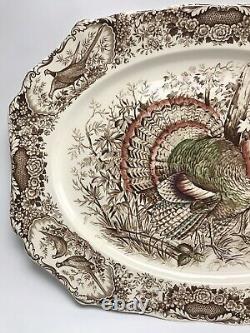 Johnson Bros Thanksgiving 20 Platter Wild Turkeys Native American Windsor Ware