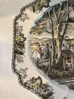 Johnson Bros'The Friendly Village' 20 Oval Serving Platter Excellent
