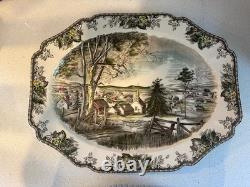 Johnson Bros'The Friendly Village' 20 Oval Serving Platter Excellent
