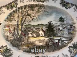 Johnson Bros'The Friendly Village' 20 Oval Serving Platter Excellent
