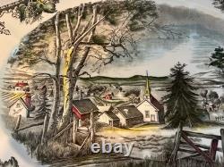 Johnson Bros'The Friendly Village' 20 Oval Serving Platter Excellent