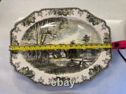 Johnson Bros'The Friendly Village' 20 Oval Serving Platter Excellent