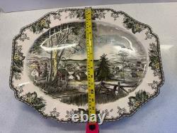 Johnson Bros'The Friendly Village' 20 Oval Serving Platter Excellent