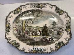 Johnson Bros'The Friendly Village' 20 Oval Serving Platter Excellent