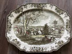 Johnson Bros. The Friendly Village 20 Oval Turkey Serving Platter