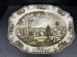 Johnson Bros The Friendly Village Large Oval Serving Platter 20.5 Made England