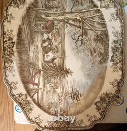 Johnson Bros The Friendly Village Oval Platter Transferware Made in England