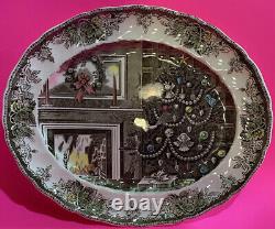 Johnson Bros. The Friendly Village rate 15 Lg. Oval Serving Platter Christmas