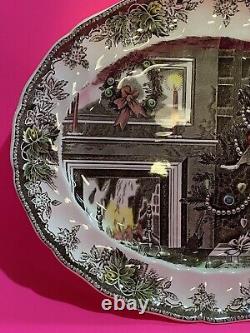 Johnson Bros. The Friendly Village rate 15 Lg. Oval Serving Platter Christmas