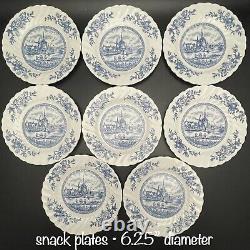 Johnson Bros Tulip Time Tea & Crumpet Snack Set for 6 Made in England 20 Pieces