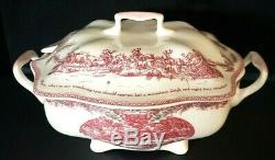 Johnson Bros Twas The Night Before Christmas Covered Tureen Casserole Dish Nwob