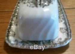 Johnson Bros VINTAGE Friendly Village Covered Bridge Butter Dish OLD MARK NM