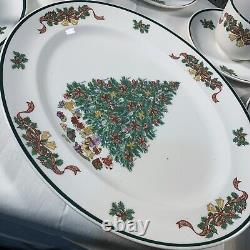 Johnson Bros Victorian Christmas Tea Set 19 Pieces Made in England. MINT