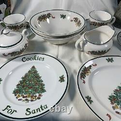 Johnson Bros Victorian Christmas Tea Set 19 Pieces Made in England. MINT