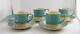 Johnson Bros Victorian Grays Pottery Sunbuff Coffee Cup Saucer Demi Enamel Dot