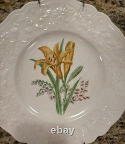Johnson Bros Vintage 6 Floral Plates (Poppy, Rose, Lily, Polyanthus, Clematis)