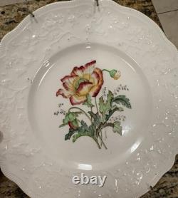 Johnson Bros Vintage 6 Floral Plates (Poppy, Rose, Lily, Polyanthus, Clematis)