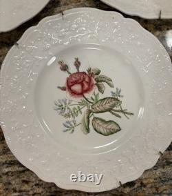 Johnson Bros Vintage 6 Floral Plates (Poppy, Rose, Lily, Polyanthus, Clematis)
