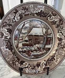 Johnson Bros. Vintage'Historic America' Plate. Thanksgiving Frozen Up Series