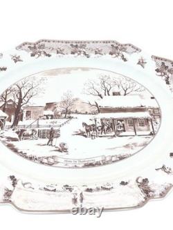 Johnson Bros. Vintage Historic America Thanksgiving Ceramic Tray SKU 9589