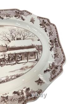 Johnson Bros. Vintage Historic America Thanksgiving Ceramic Tray SKU 9589